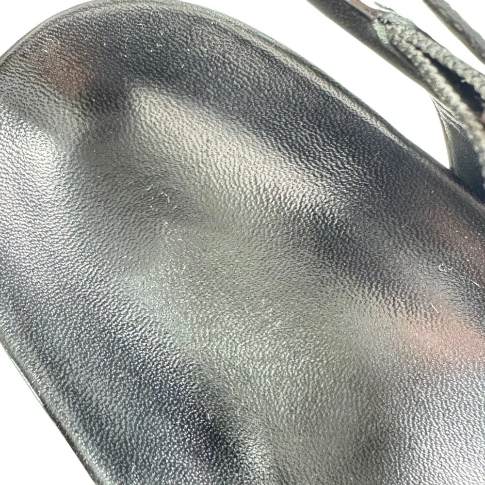 Louis Vuitton Black & Brown Monogram Crisscross Leather Sandals - Picture 9 of 11